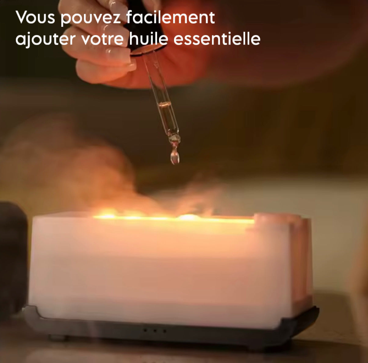 Diffuseur d'arômes à flammes colorée